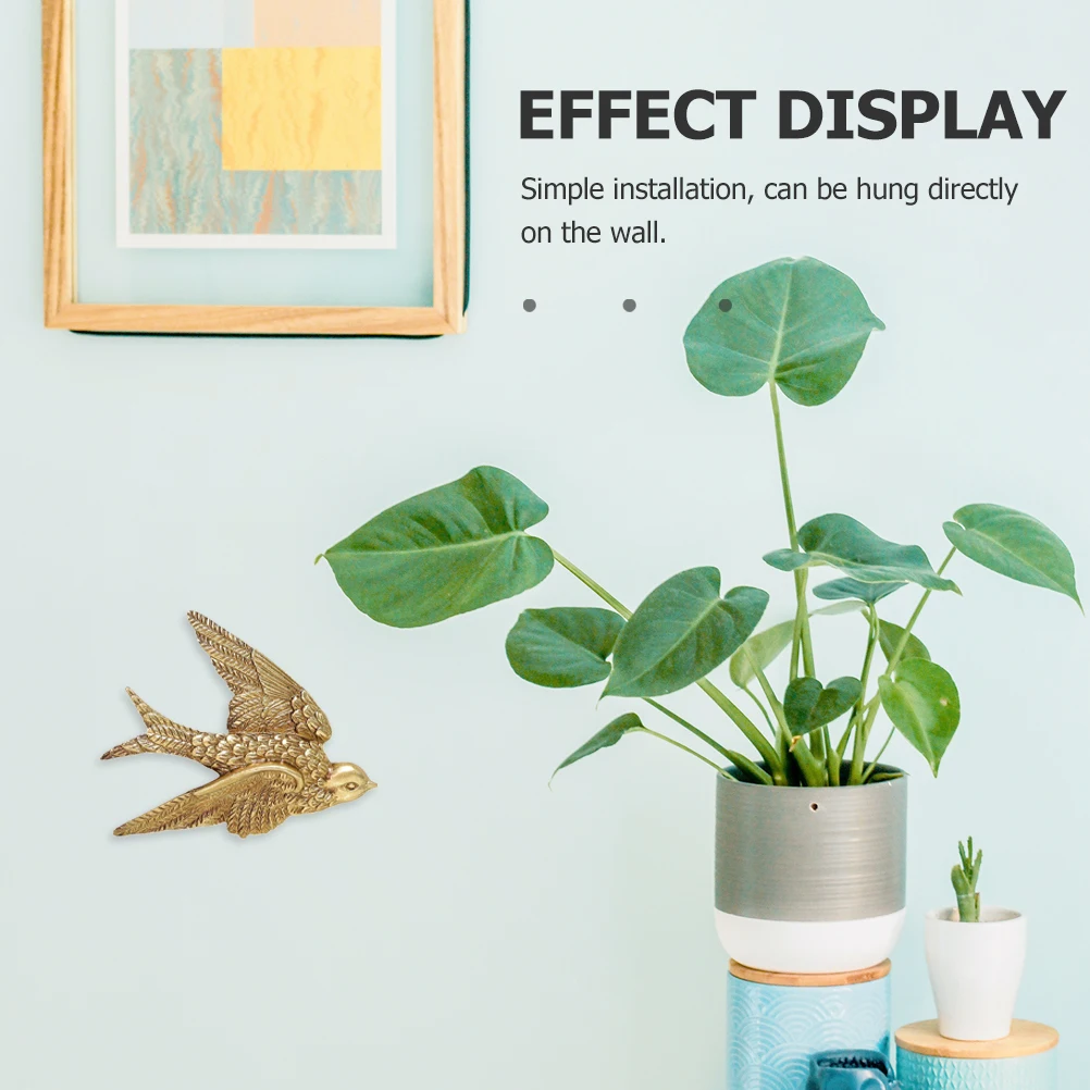 

2pcs Swallow Wall Decor Resin Bird for Bedroom Fence Durable Realistic Wall Hanging Accessories