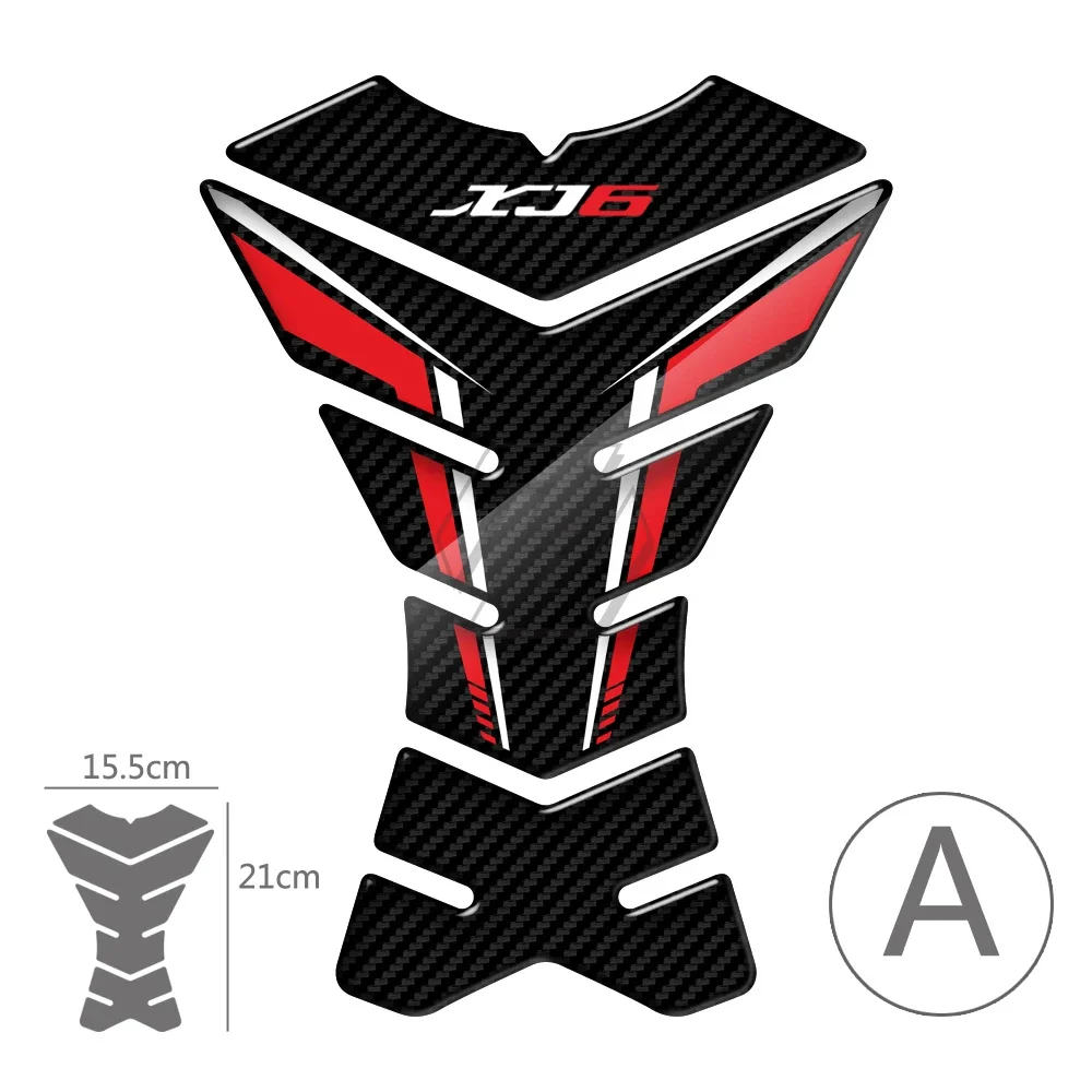 Voor Yamaha XJ6 SP ABS het hele jaar door 3D Carbon-look motorfiets tankpad beschermer sticker