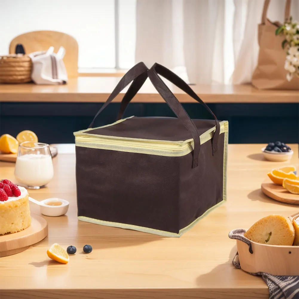 حقيبة معزولة لتوصيل البيتزا والطعام، حامل تخزين حراري معزول قابل لإعادة الاستخدام، حقيبة غداء للنزهات الخارجية للأطعمة الساخنة والباردة