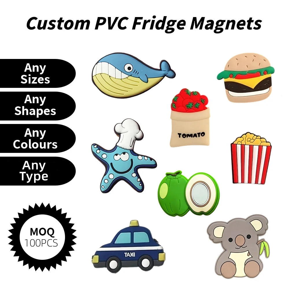 Imanes de PVC personalizados para refrigerador, imán de silicona de PVC suave para regalo, imán de goma suave personalizado para refrigerador como recuerdo.