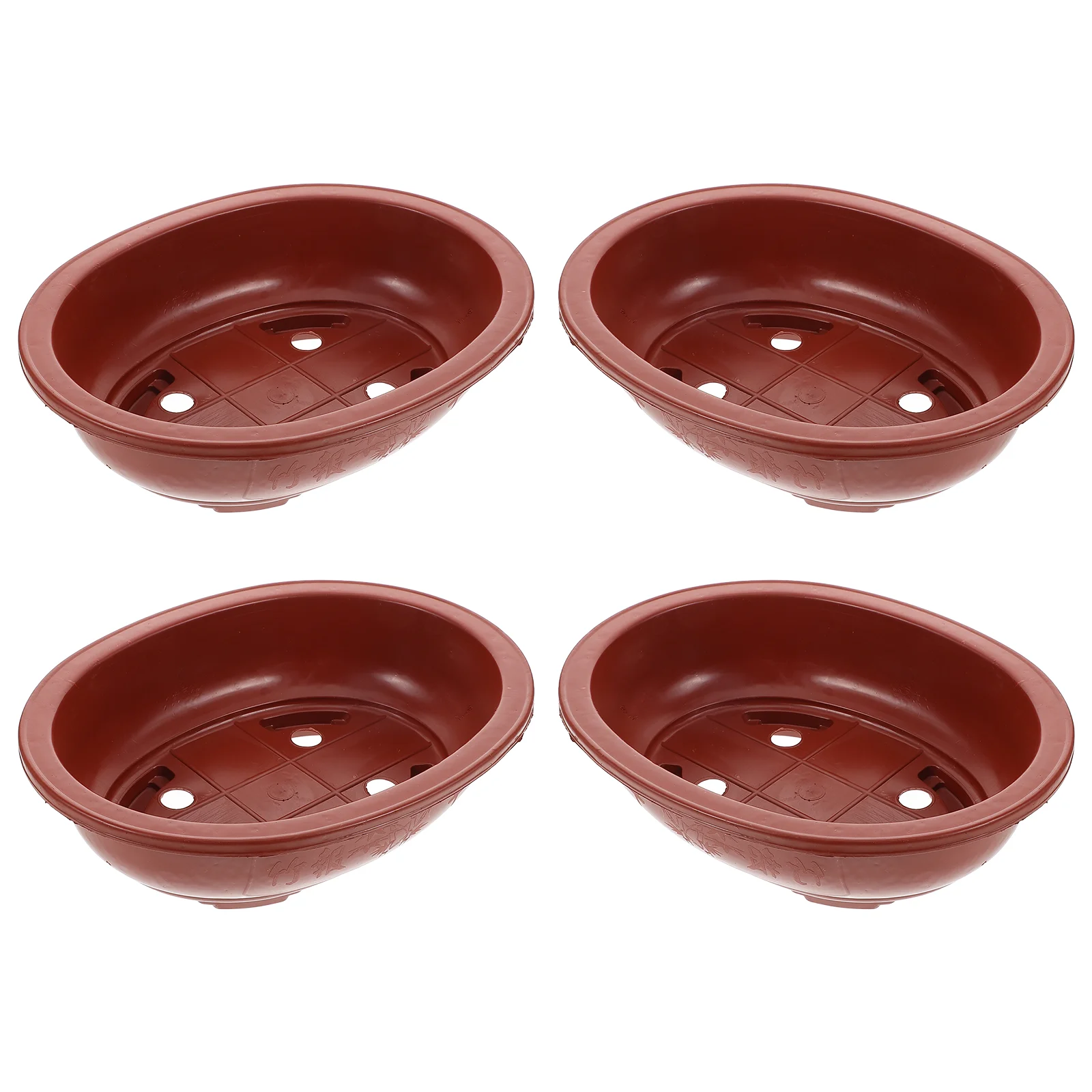 

4 Pcs Thickened Flower Pot Orchid Planter Planting Holder Bonsai Pots Home for Indoor Plants Tray Plastic Flowerpots