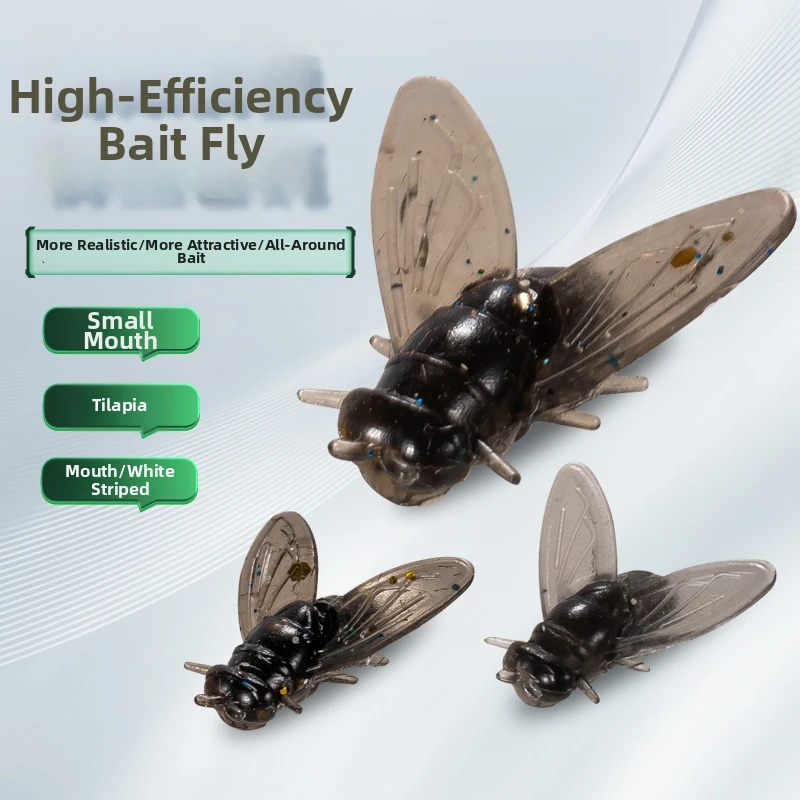 Soft Fly Fishing Lures Rigged Hooks - Artificial Streamer Baits for Predatory Fish like Tilapia, Chub, and Culter