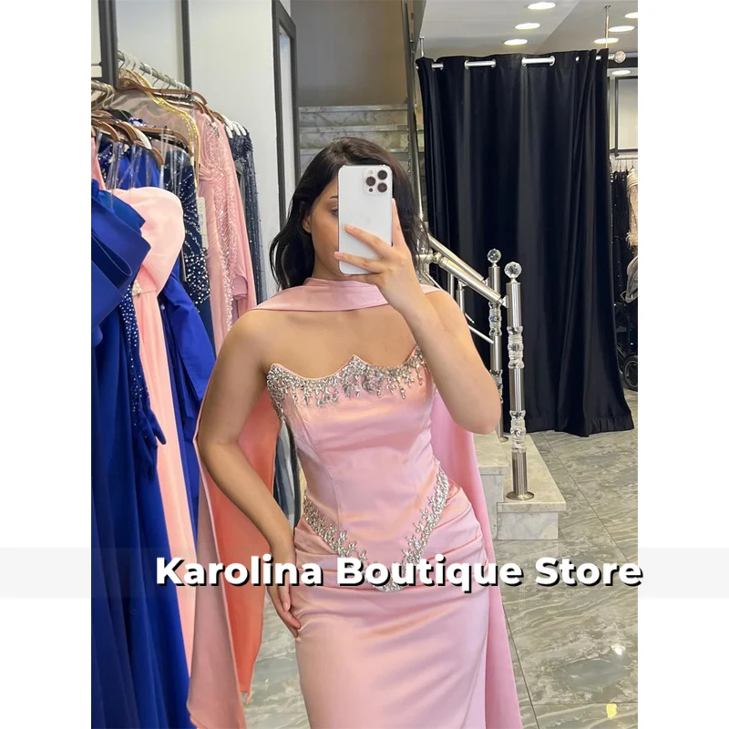 Vintage Sweetheart Evening Dresses for Women Mermaid Rhinestones Corset Saudi Arabric Vestidos De Fiesta Customized