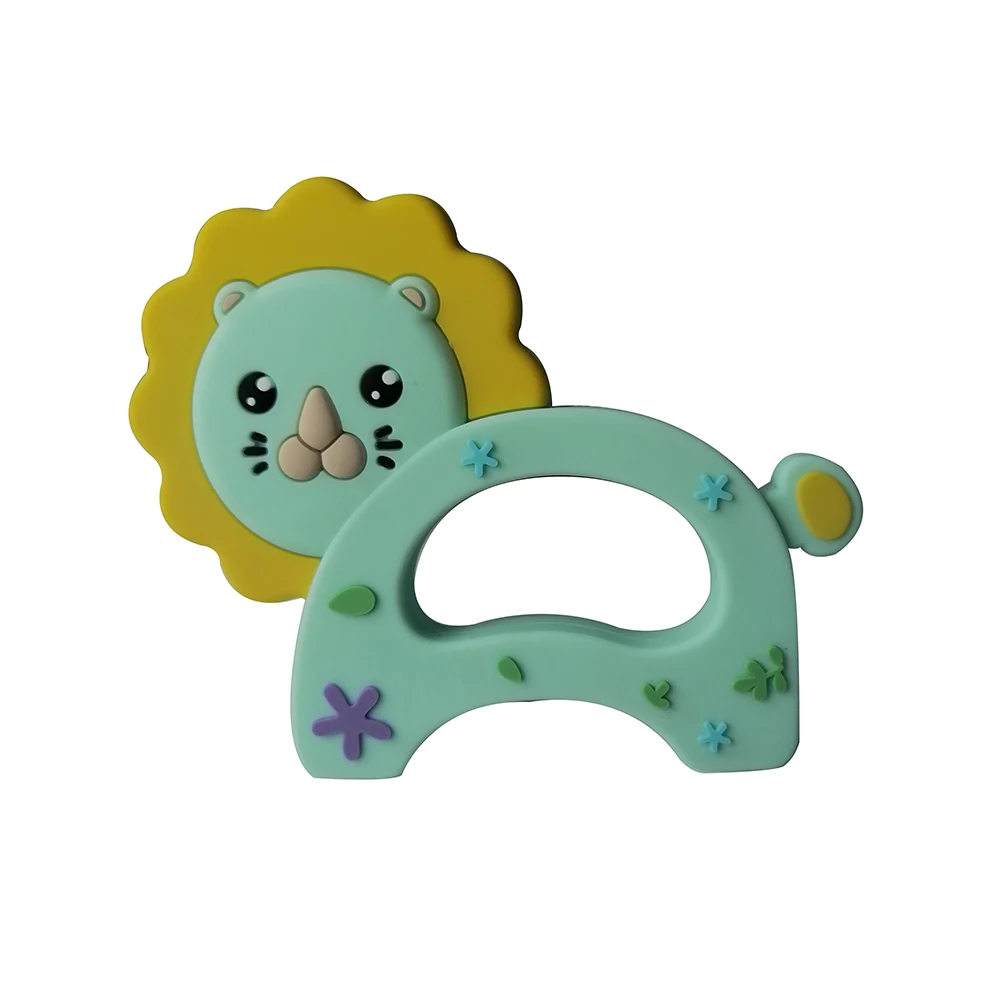 

Silicone Teether For Teeth Lion Ring DIY Baby Teether Rodent BPA Free Pacifier Pendant Chewing Gum Nursing Tiny Rod