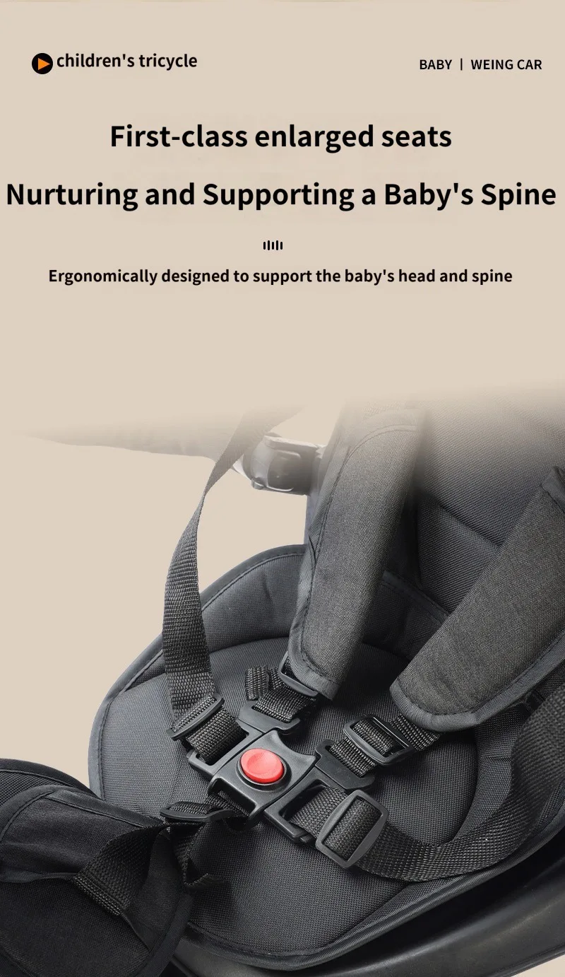 Child Tricycle Foldable Baby Stroller 1-6 Years Old Baby Pedal Stroller Lightweight Child Stroller Trike