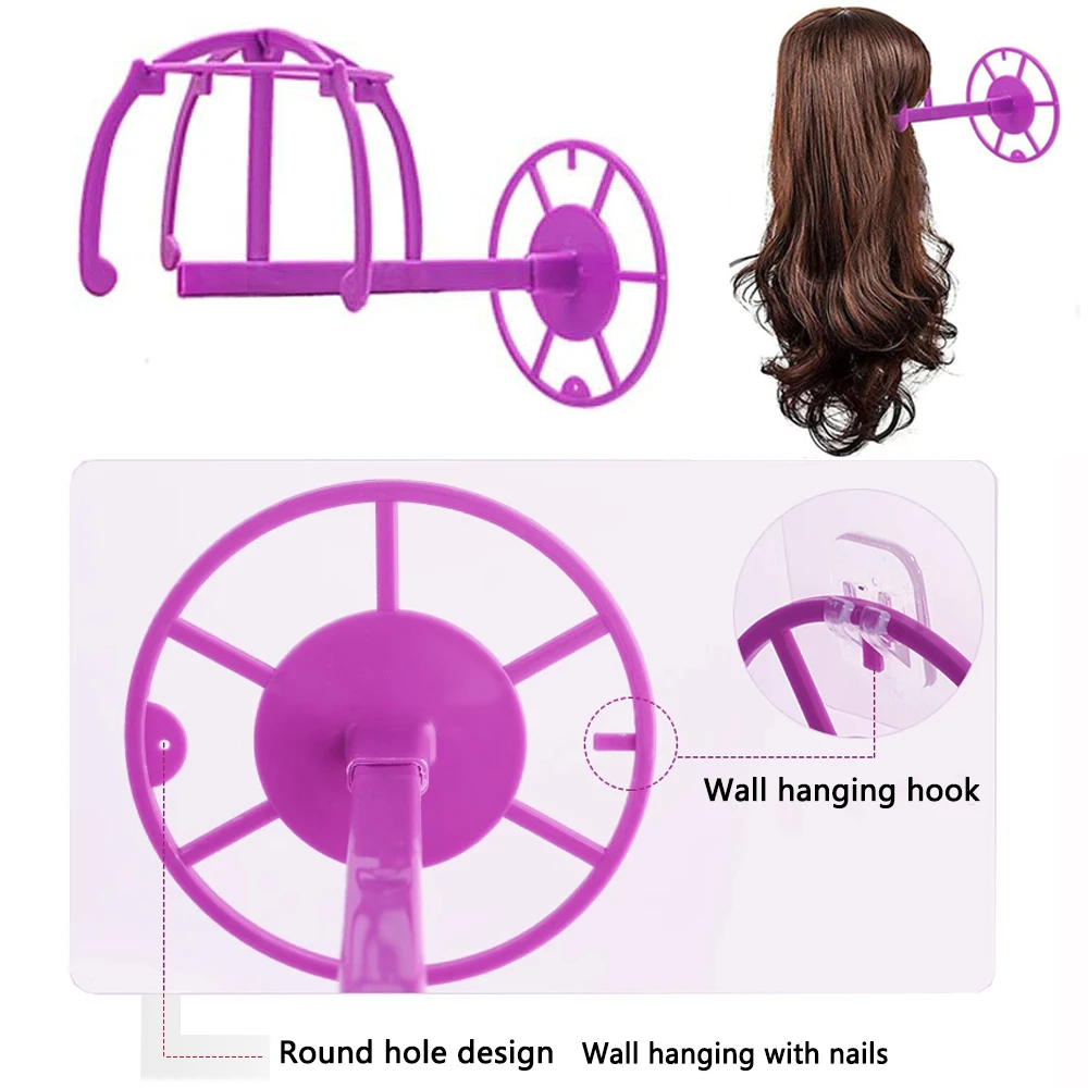 Top Wig Hanger For Multiple Wigs Multifunctional Adjustable Wig Stands Plastic Hat Display Wig Head Holders 1Pcs/Lot