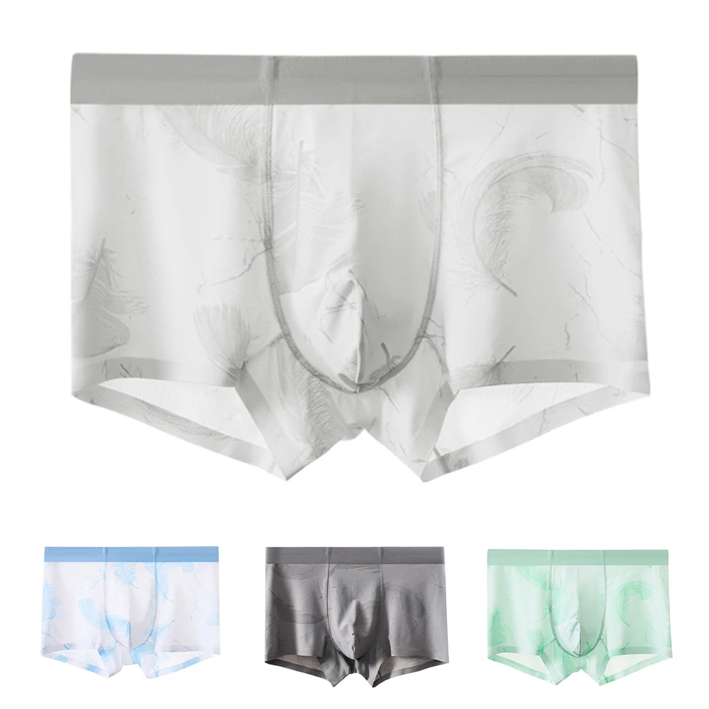 ملابس داخلية بوكسر بدون خياطة قابلة للتنفس، نمط حياة نشط، طراز كلاسيكي، تصميم مريح بطباعة قماش مرن #6