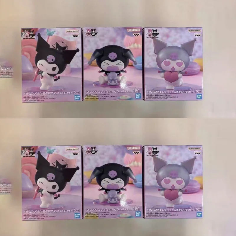 

100% Genuine Bandai Namco Banpresto Kuromi All 3 Types Kawaii Pvc Original Anime Figure Model Collector Desktop Ornament ToyGift
