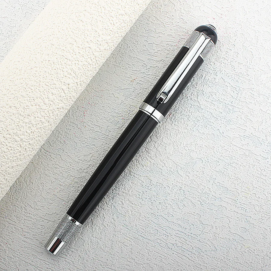 Hochwertiger, exquisiter Rollerball-Stift mit glatter Nachfüllmöglichkeit, modischer, marmorgrüner, hochwertiger Schreibstift für Büro und Business – Detail 6