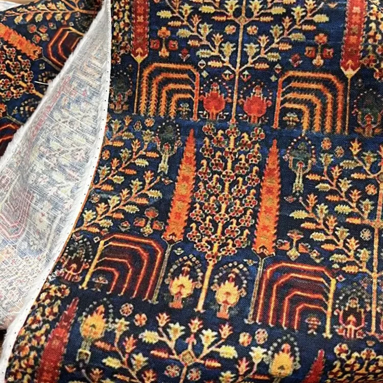 

1yard High quality ramie fabric for material unique Plant dyeing tela High end dress cheongsam fabric