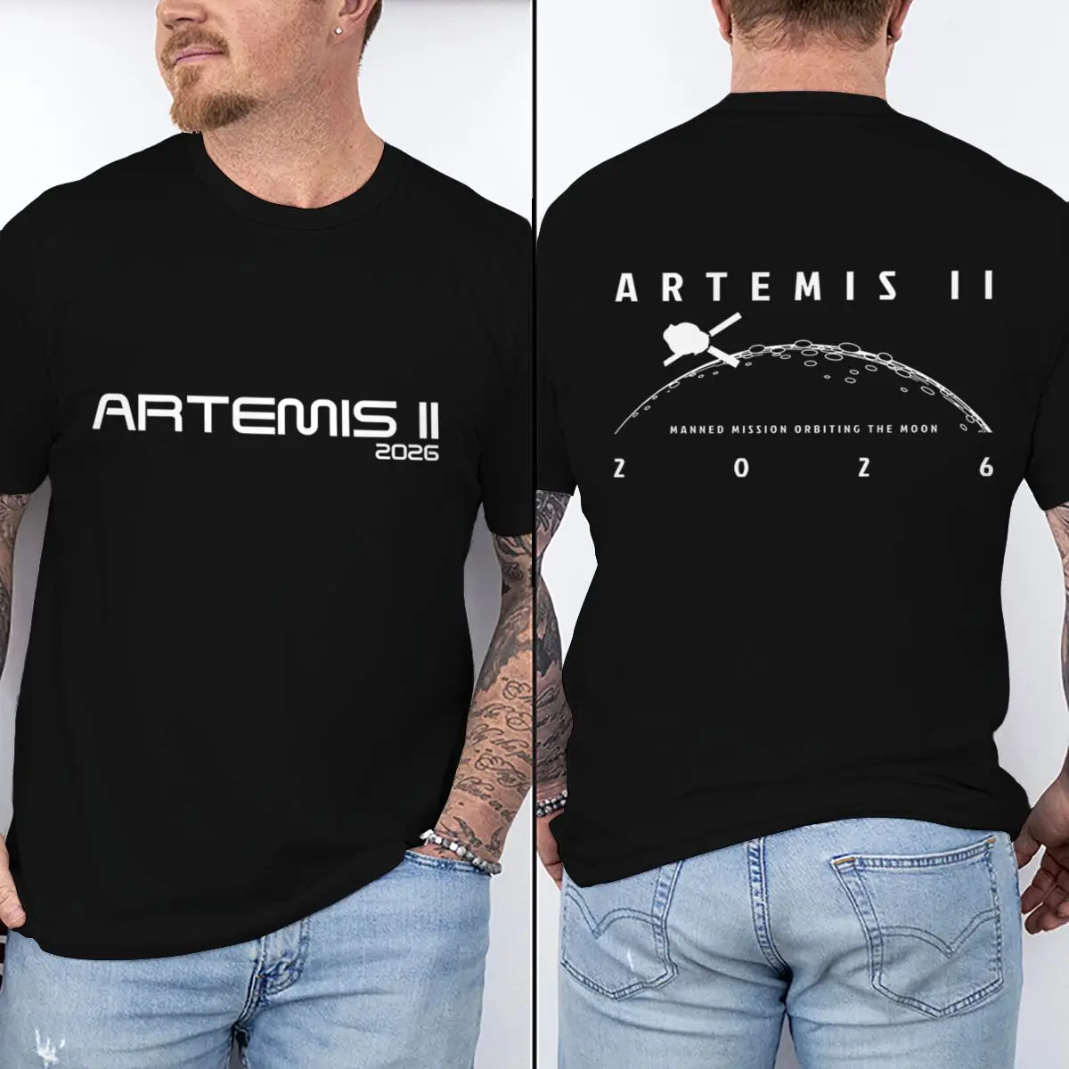2026 Artemis II T-shirts for Men Women Short Sleeve Y2k Classic Tops Artemis II Moon Mission Tee Fashion Summer Clothes