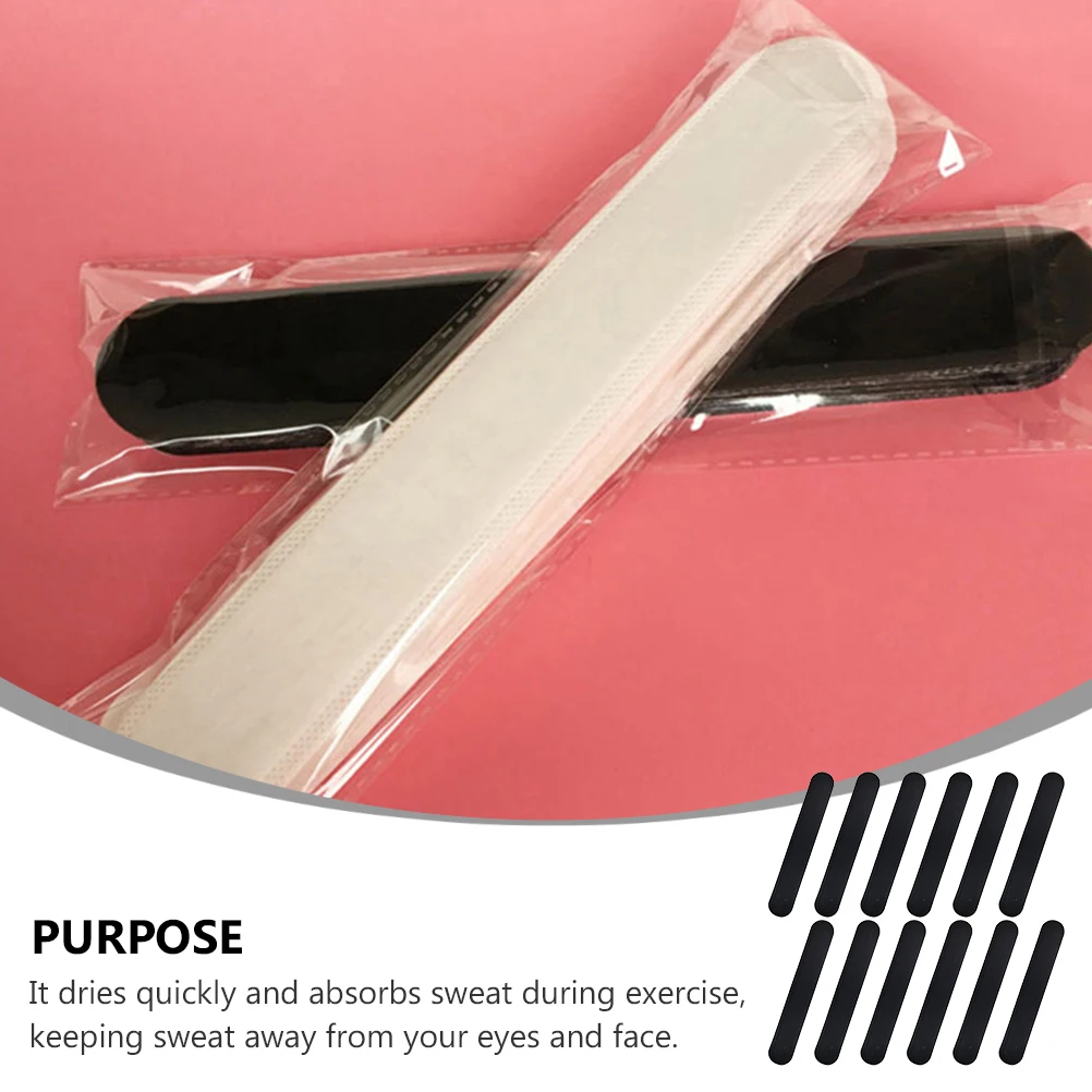 

20 Pcs Hat Pad Sweat Collar Pads Cotton Hats Sweatband Adhesive Tape Caps Black Man