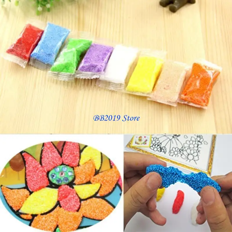 Q0KB Soft mousse boue neige 8pcs pour filles adultes kits bricolage jouet à main