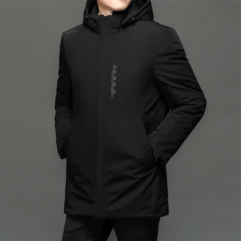 Parka con cappuccio vestiti addensare cerniera in pile giacche da uomo uomo cappotto invernale caldo da uomo Plus Size nuova giacca invernale impermeabile da uomo