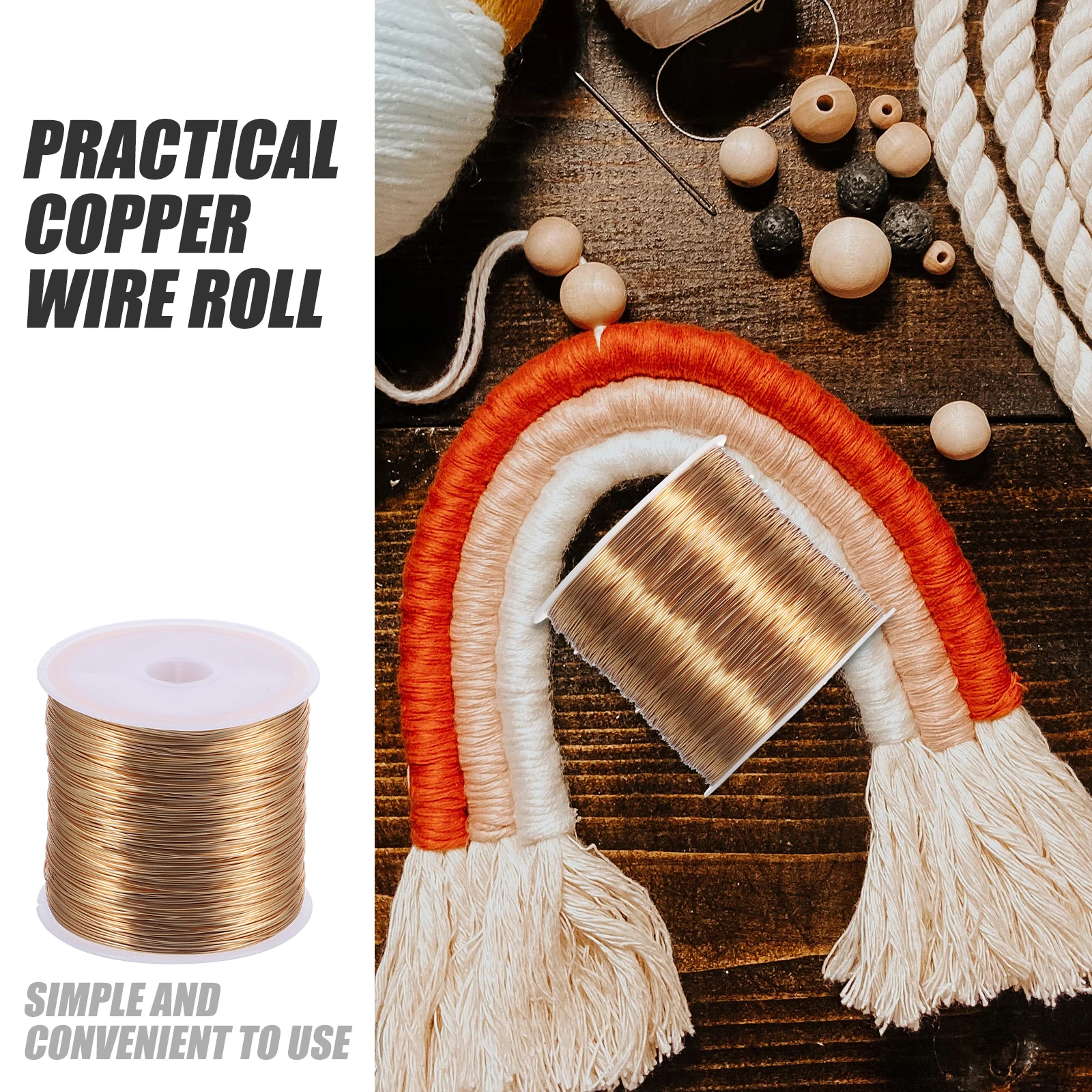 

100m Copper Copper Wire For Gardening Roll 0.4mm Gold Preserve Color for Jewelry Making DIY Crafts Gardening Tools Parts