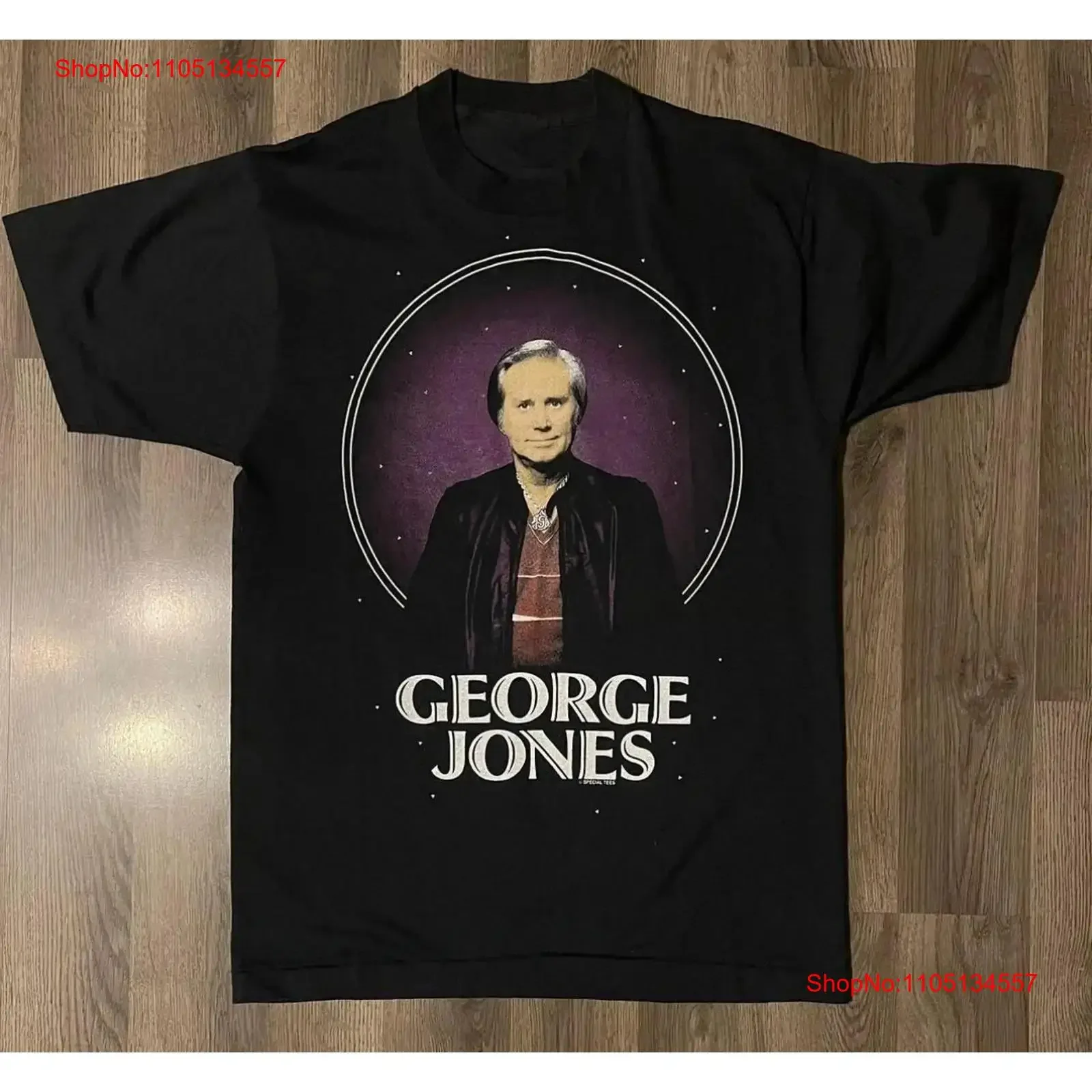 George Jones Music Lover Heavy Cotton Black Full Size T Shirt For Men MC312 vintage Washed Top For Everyday Wear homme Unisex
