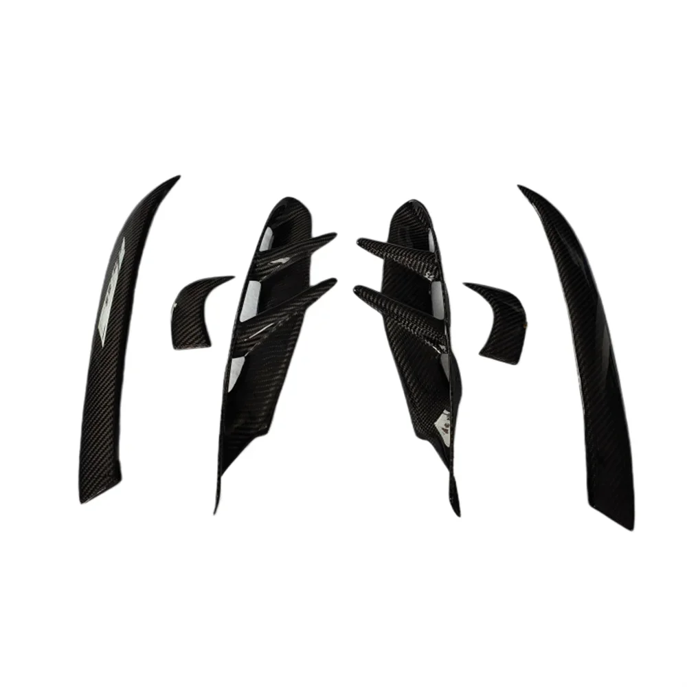Suitable for Porsche Taycan modified car accessories, carbon fiber 6-piece set front bumper splitter air vent, car tools