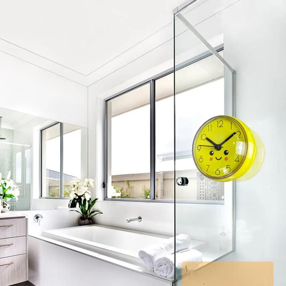 Kitchen Living Room 3D Clock Art Mini Sucker Minimalist Shower Clocks Home Decor Wall Watch Wall Clock - view 5