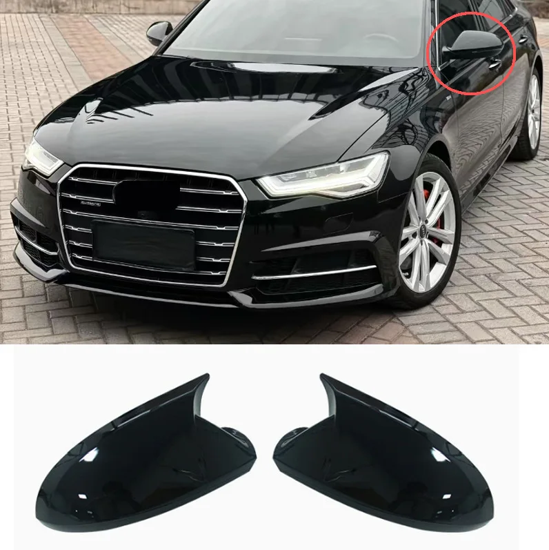 Suitable for 12-18 Audi A6 horn rearview mirror cover reversing mirror housing paste style modified RS6 mirror housing