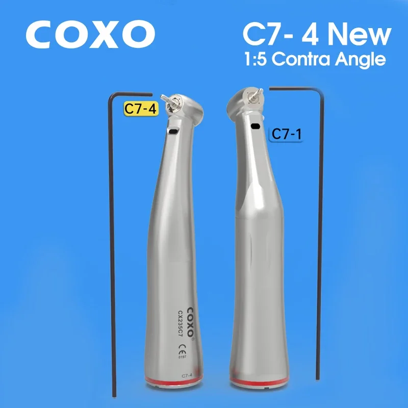 

COXO Cx235 C7-4 Handpiece Speed Enhancement Fiber Bending Machine 1:5 with Low External Water Electric Motor and Dental Tools