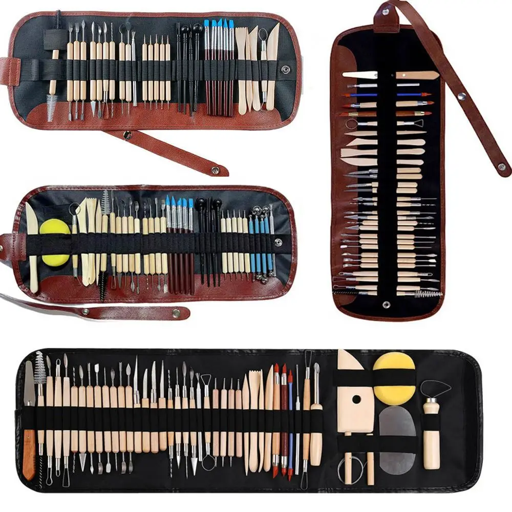 Pottery Clay Handmade Toolkit Ultra Light Clay Sludge Carving Shaping Trimming Knife Figure Making Tool Full Set
