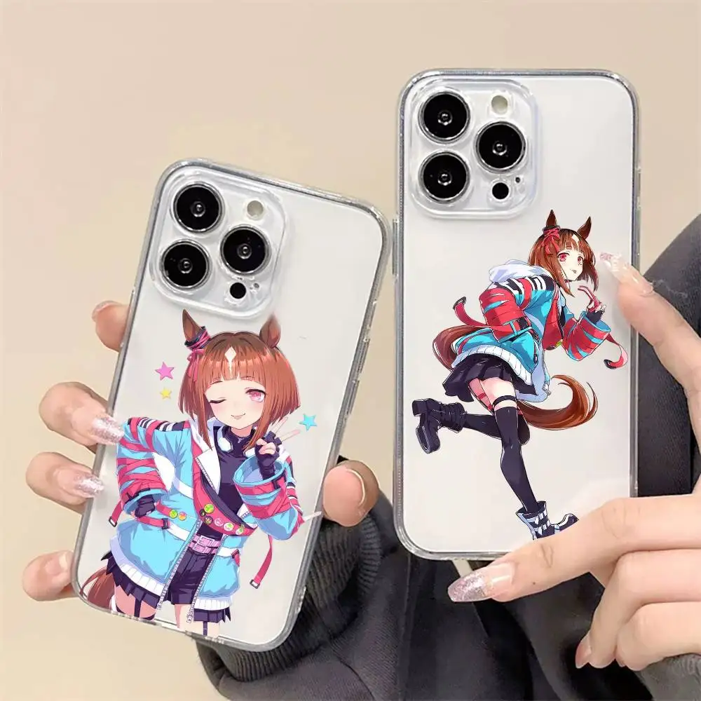 Coque de téléphone Transcend Umamusume Pretty Derby pour iPhone 17, 16, 15, 14, 13, 12, 11 Plus, Pro Max, coque transparente souple