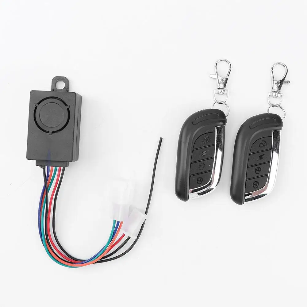 E-Bike Anti-Theft Alarm System, Segurança Inteligente, Detector de Controle Remoto, Scooter, Acessório de Bicicleta, 36-72V, 125db