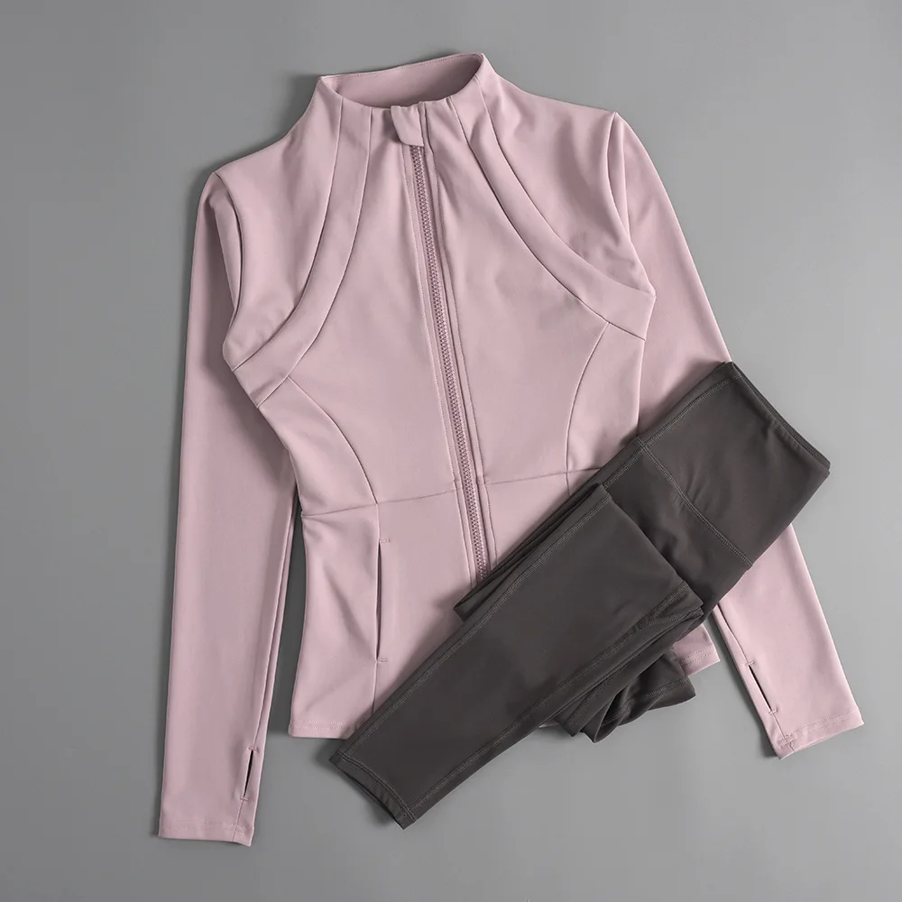 Quick-drying Breathable Sports Jackets Women's Zipper Yoga Top Outdoor Exercise Running Fitness Long Sleeve