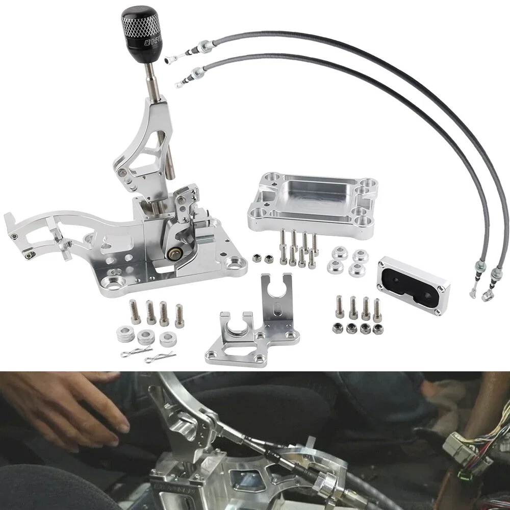 Whole Set Shifter Box Shifter Cables Knob Trans Bracket Firewall Cable Grommet Shifter Base Plate For RSX K-Swap K20 K24