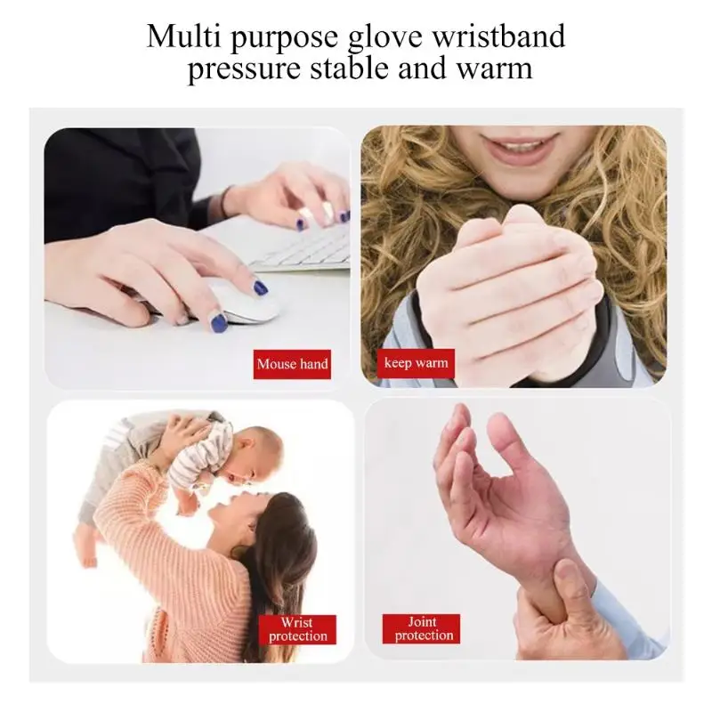 1 Paar Kompressions-Handgelenkstützhandschuhe, halb fingerlos, mit Gelenkschutz, atmungsaktiv, elastische Manschette für Outdoor-Sport, Fitness, Radfahren – Detail 8