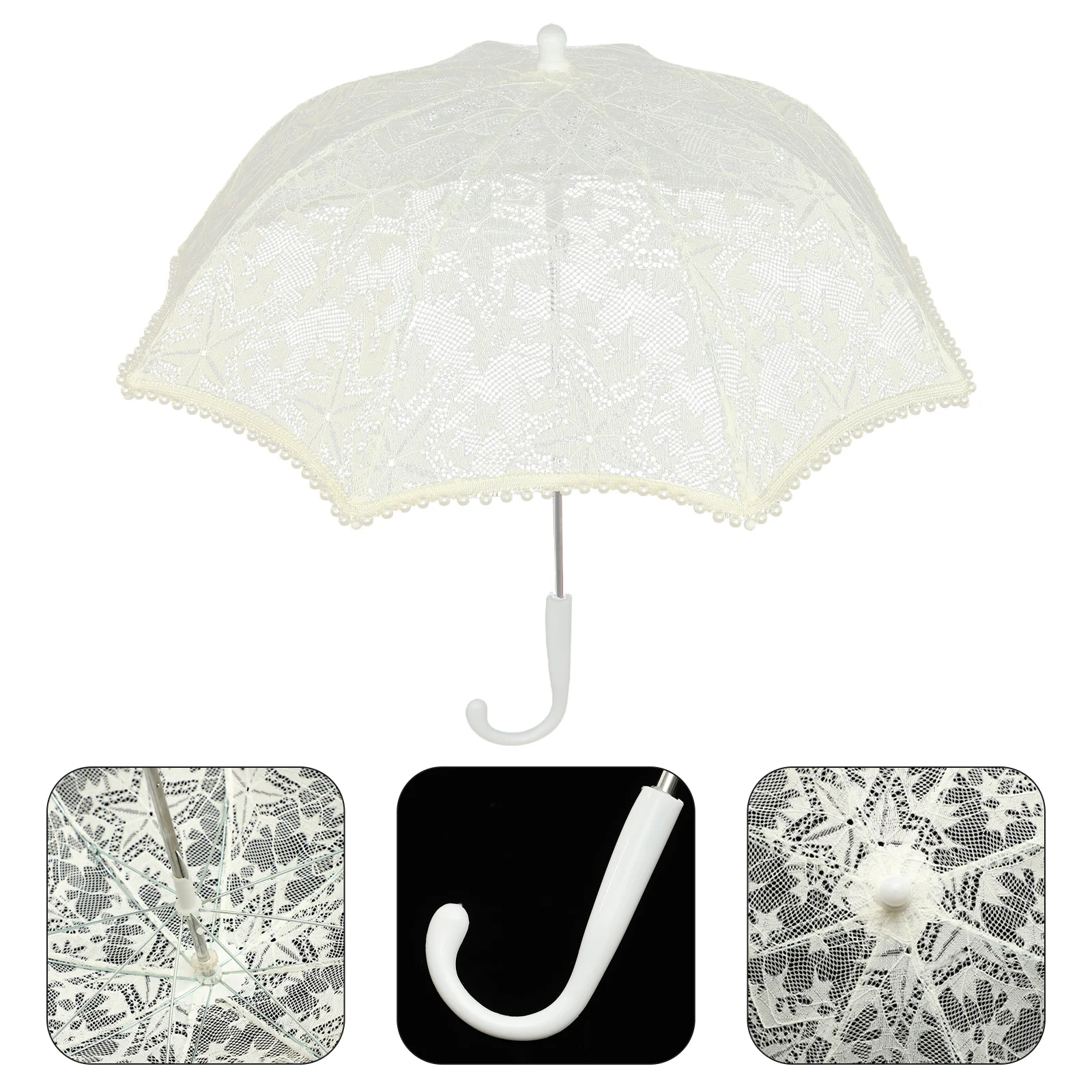 

Lace Umbrella Sun for Women Wedding Embroidery Parasol Bridal Umbrellas Vintage Decor Paralas