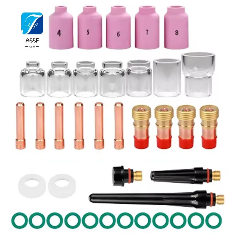 a55f-41pcs-tig-welding-torch-nozzle-ring-cover-gas-lens-4-12-pyrex-glass-cup-kit-for-wp17-18-26-torch10mm