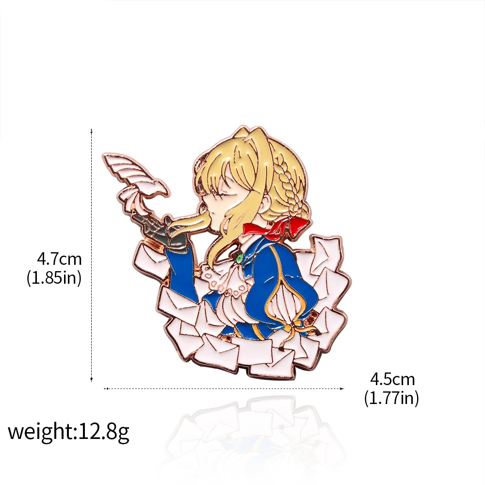 Anime Violet Evergarden Enamel Pin Figure Metal Badge Brooch Clothes Backpack Lapel Hat Accessories for Women Jewelry