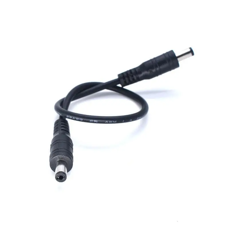 DC5.5*2.1mm Male to Male DC Power Cable 0.3mm² 30cm Cord for CCTV Camera LED Lighting Router Audio Device 