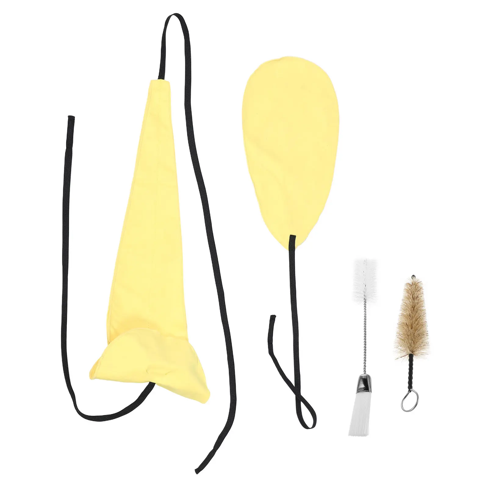 1Set Saxophone Cleaning Kit Efficient Drying Microfiber Cloth Mouthpiece Brush for Alto Tenor Soprano Wind Instruments