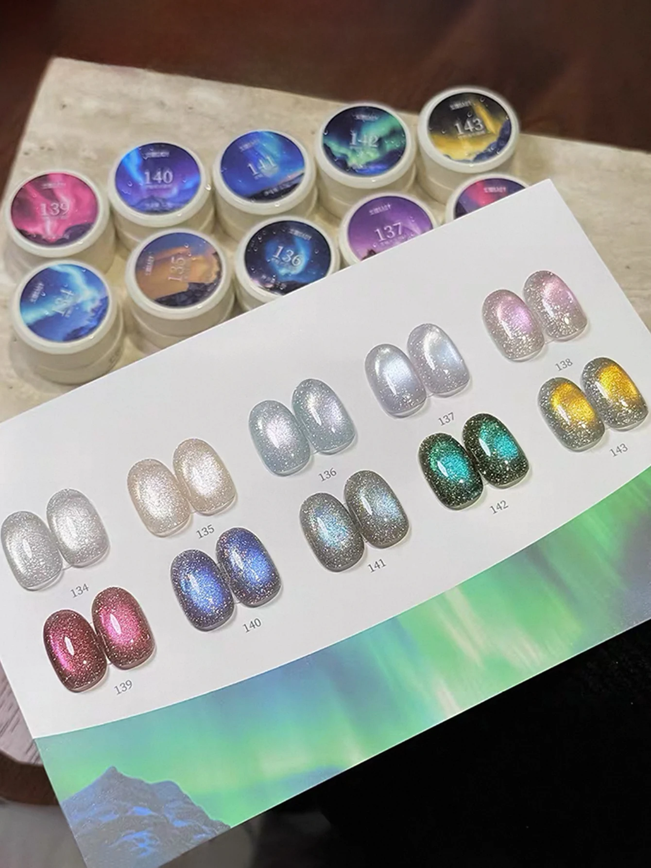 

10PCS 2026Nail Art Women's Supplies Salon Set Autumn and Winter Fine Glitter Crushed Diamond Colorful Cat Eye UV Gel Nail Polish