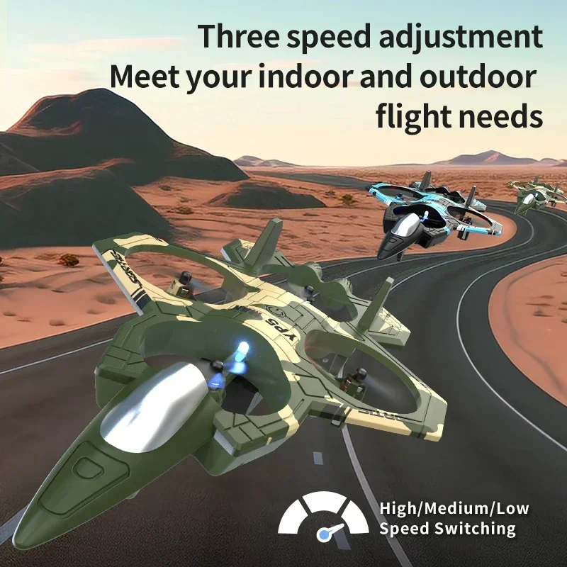 طائرة بدون طيار YP5 RC جديدة مقاتلة كهربائية 360 °   طائرة Stunt Glider مقاومة للسقوط للأولاد والبنات #5