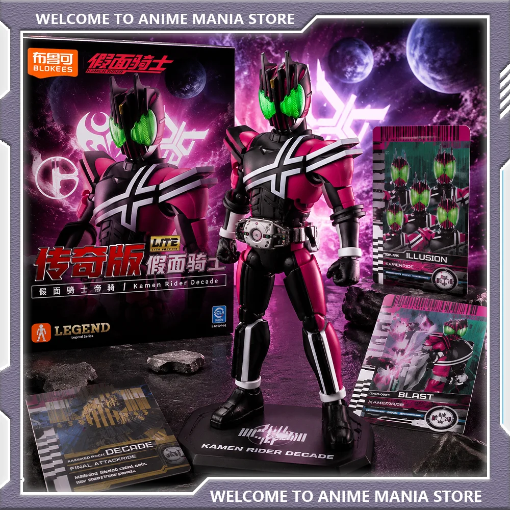 Nouveau en stock : Blokees Kamen Rider Legend Lite Decade Snap Fit Model Kit, figurine articulée en PVC à l'échelle 1/12, cadeau de collection