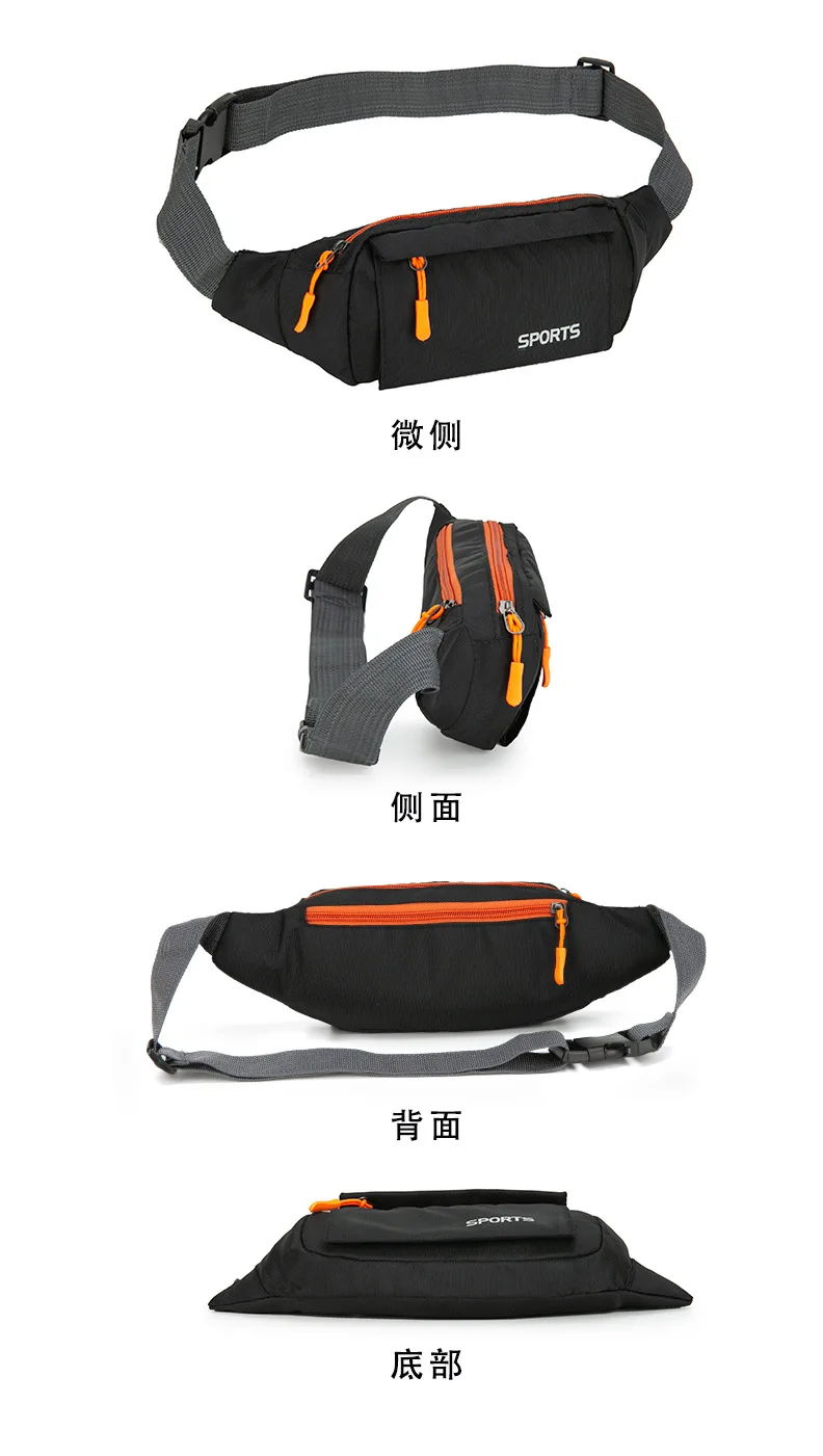Känguru Bum Hip Fanny Taille Tasche Pack Für Männer Frauen Wasserdichte Männliche Gürtel Tasche Bauch Banane Damen Beutel Mobile Lauf Brieftasche – Detail 6