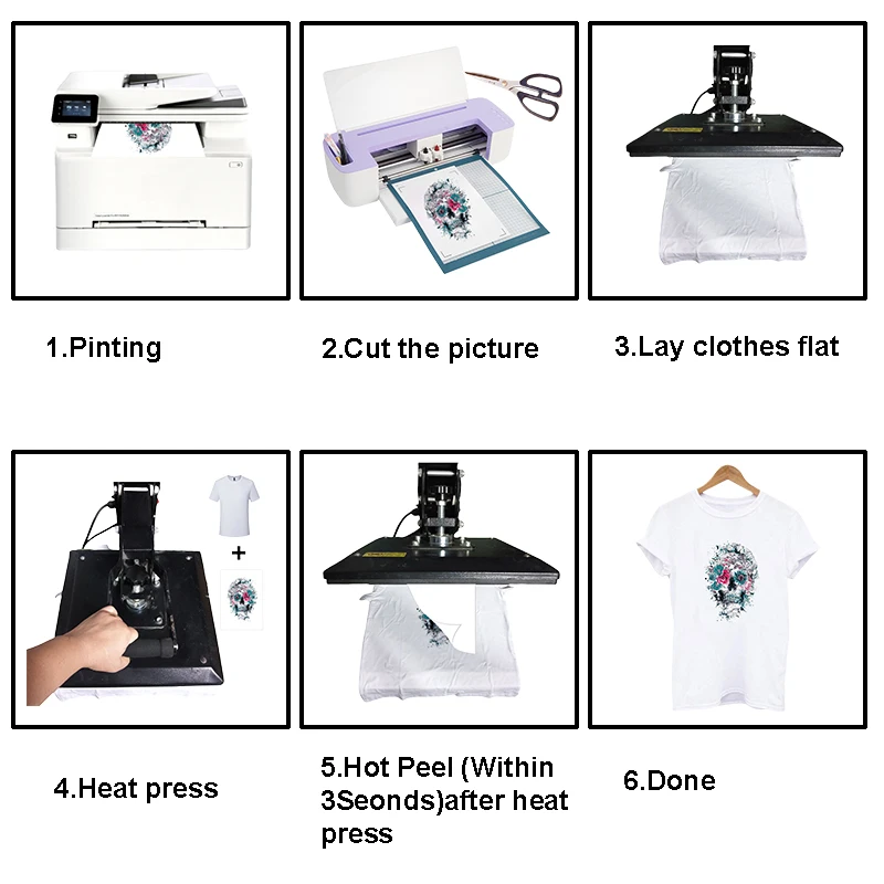A4 Premium Laser Heat Transfer Paper for Light Fabrics Self Weeding Forever Laser Transfer Paper for T-Shirts