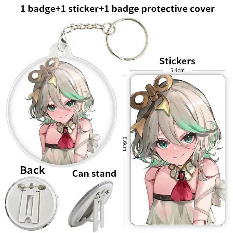 Cecilia Immergreen Ch Youtuber Anime Character Game Soft Button Badge Brooch anchor Peripherals PinCute Clothes Lover