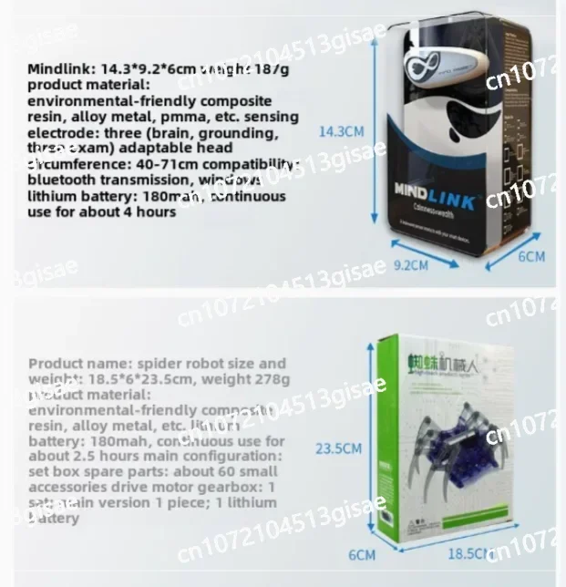 عصابة رأس صغيرة من EEG للتحكم في العقل، ومتتبع نشاط موجة الدماغ، ويدعم التفاعل