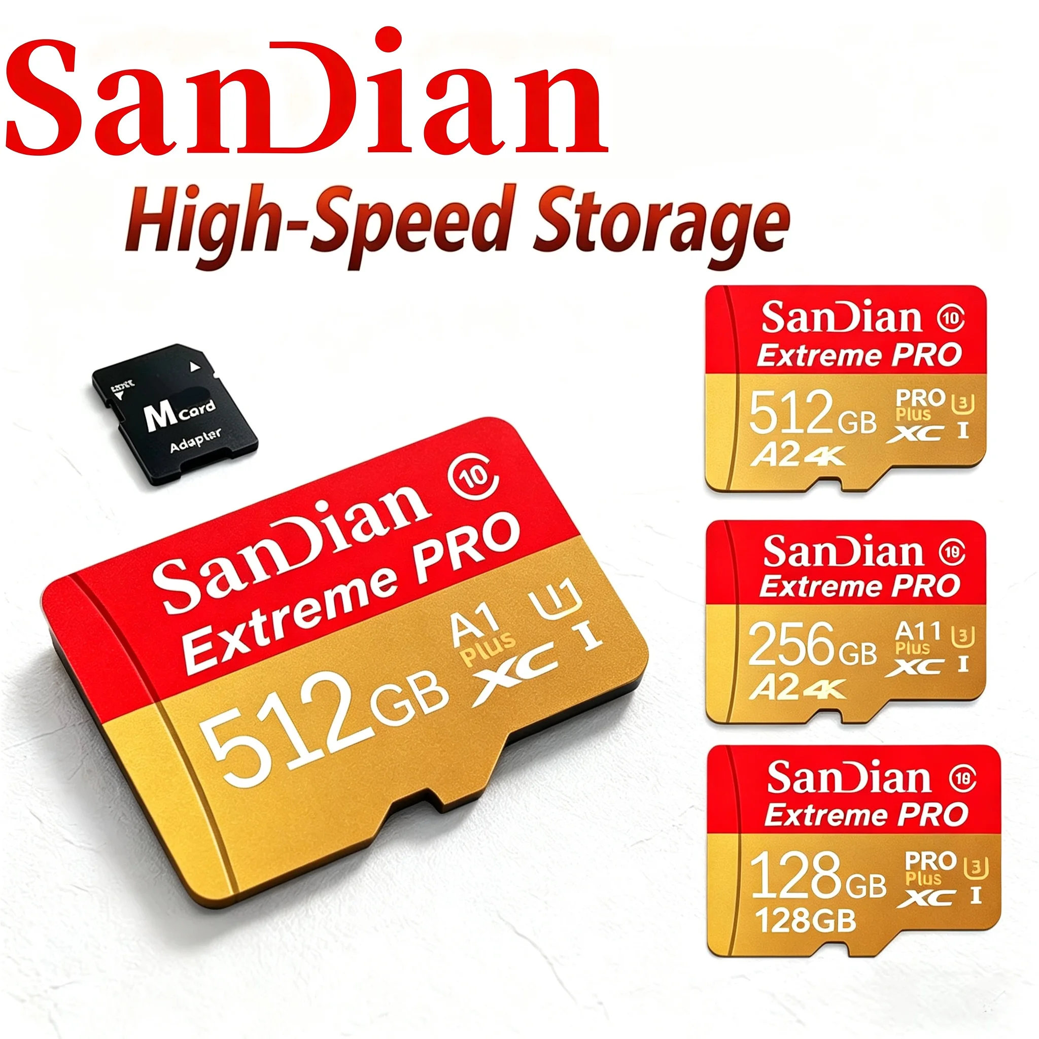 Memory Card SD Cards TF Cards Micro TF SD Card 128GB 512GB 64GB 32GB 256GB C10 High Transfer Proof for Camera Smartphone PC