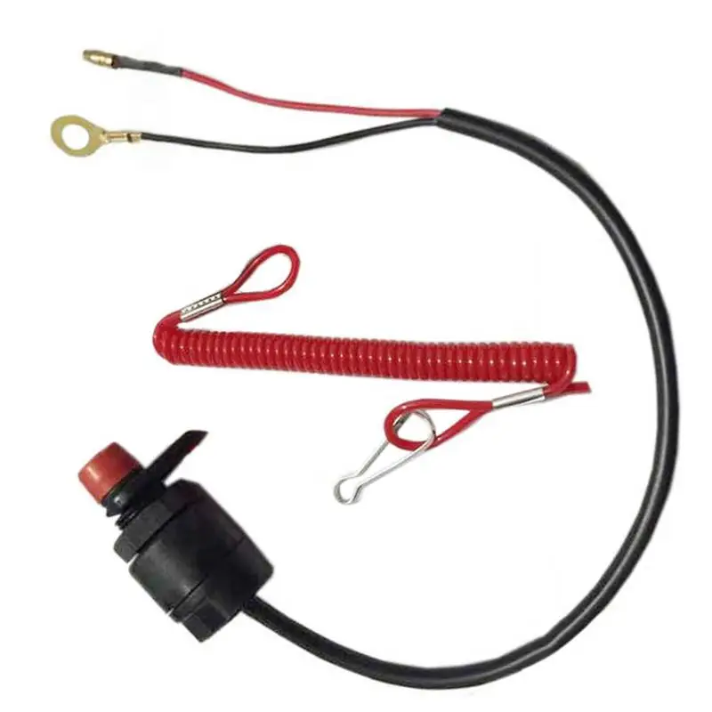 

Boat Outboard Switch Engine Motor Lanyard Urgent Stop Button Safety Connector Cord Ideal For Outboard Motors Lawnmowers