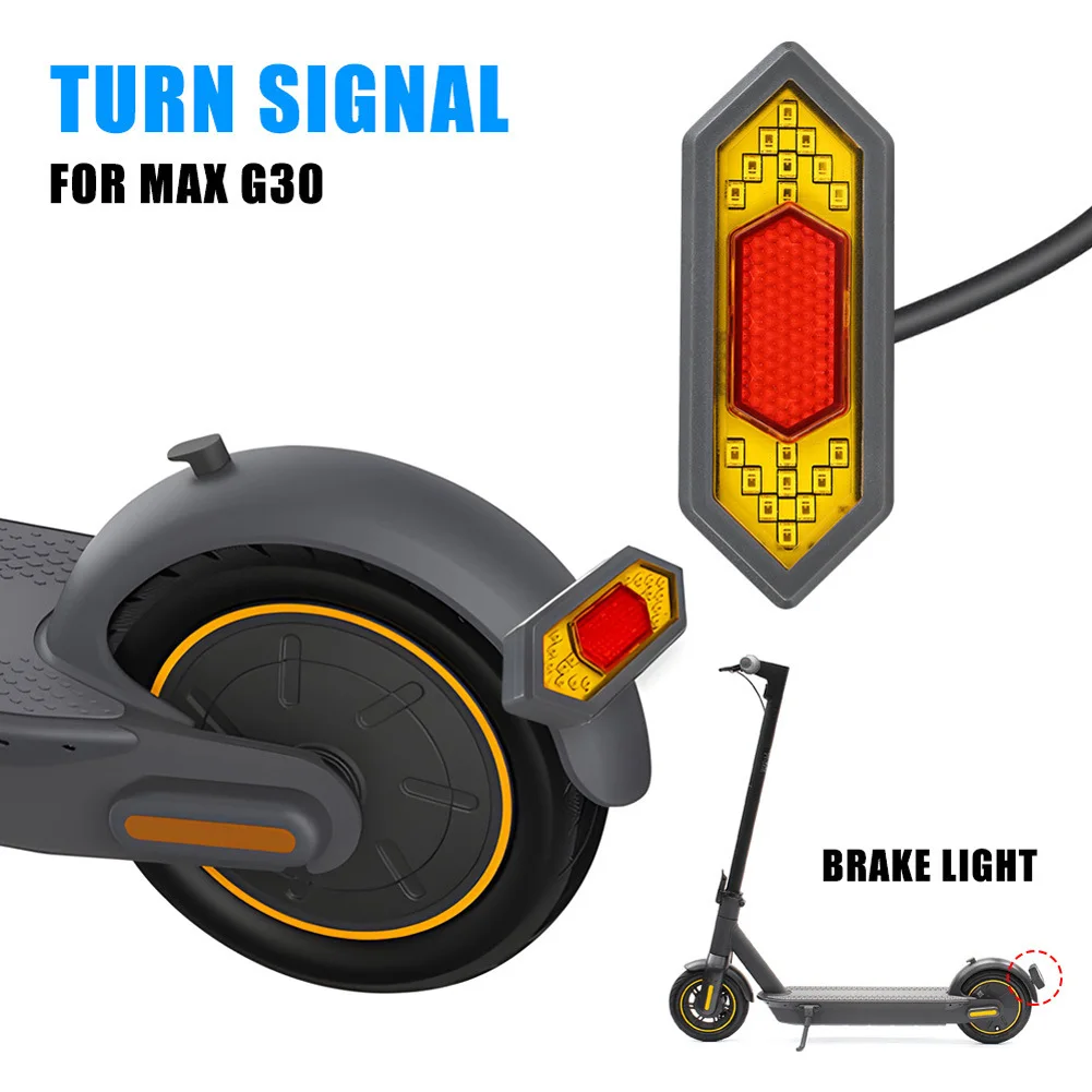

New Electric Scooter Tail Light, Waterproof LED Cycling Signal Tail Light With Handlebar Mounted Controller For MAX G30 M365/PRO