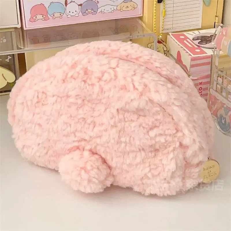 Kawaii Sanrio Piano Plush Pencil Bag Cartoon Bowknot Writing Case Pink Small Sheep Large Capacity Stationery Box Birthday Gifts