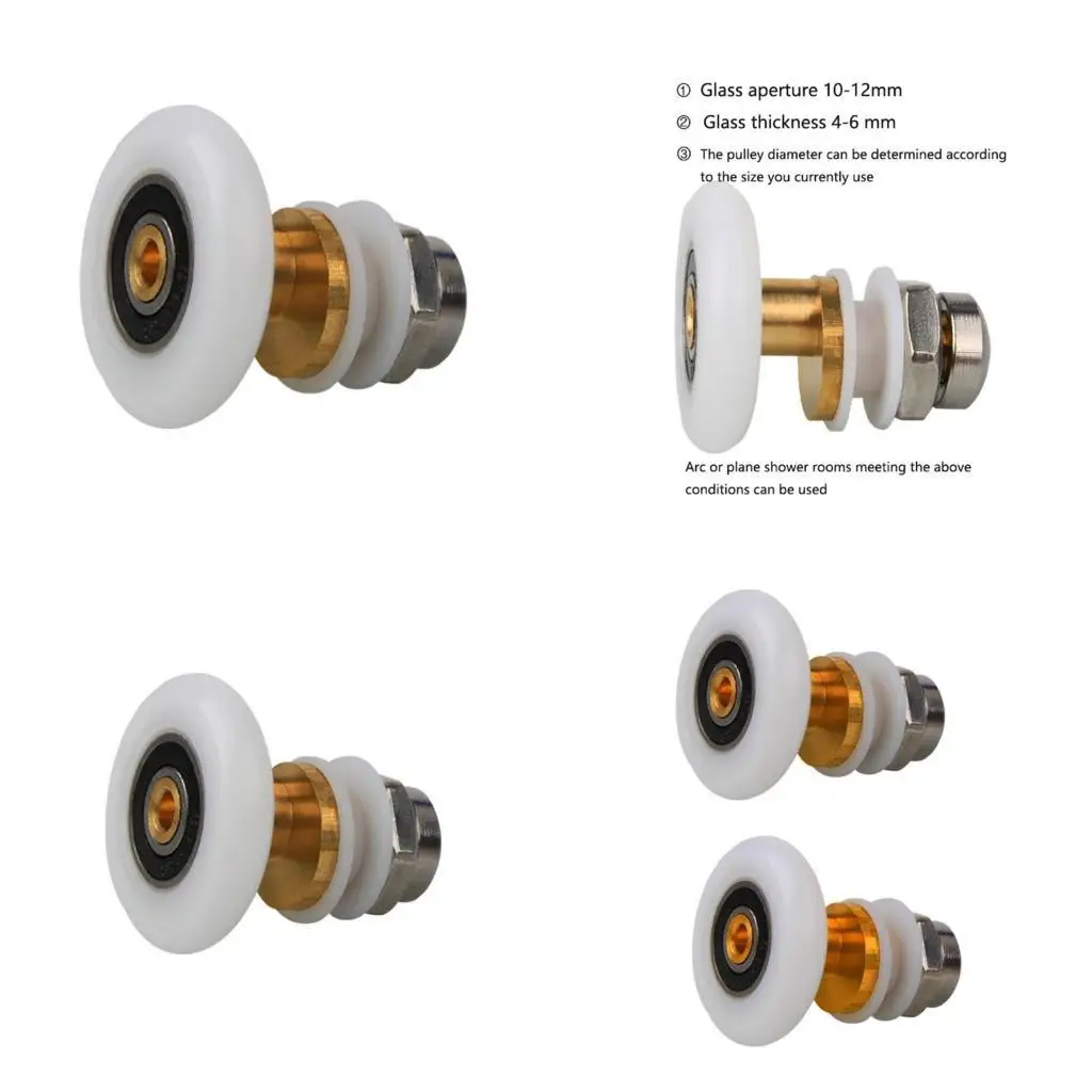 

652F Sliding Glass Door Pulleys Partiality Bearing Rollers Copper-Core Single Wheel