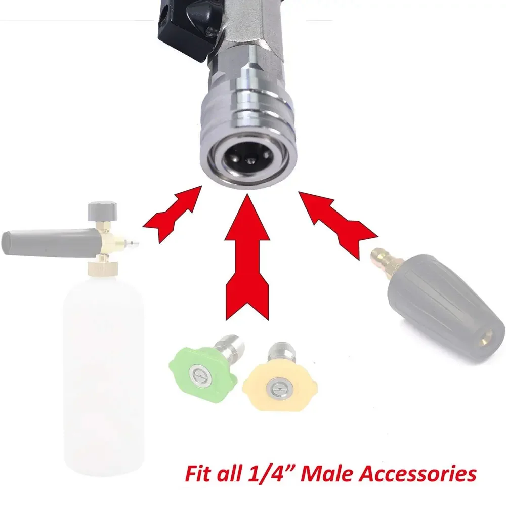 M22 14MM Adaptor With Ball Valve With 1/4" Quick Hitch For High Pressure Wash Hose Switch On/Off Funciton image 3