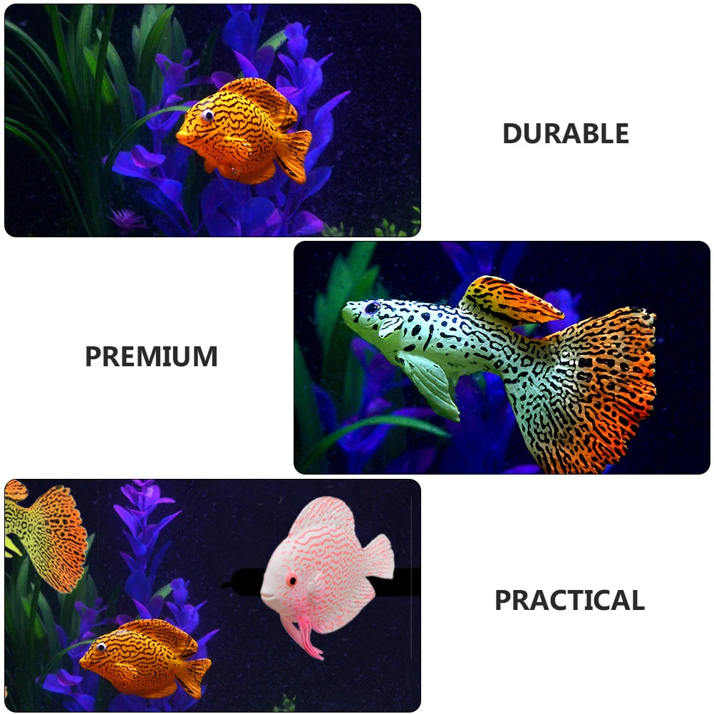 

3Pcs Simulated Tropical Fish Decoration Mini Size Lifelike Aquarium Landscaping Floating Artificial Fish Tank Ornament