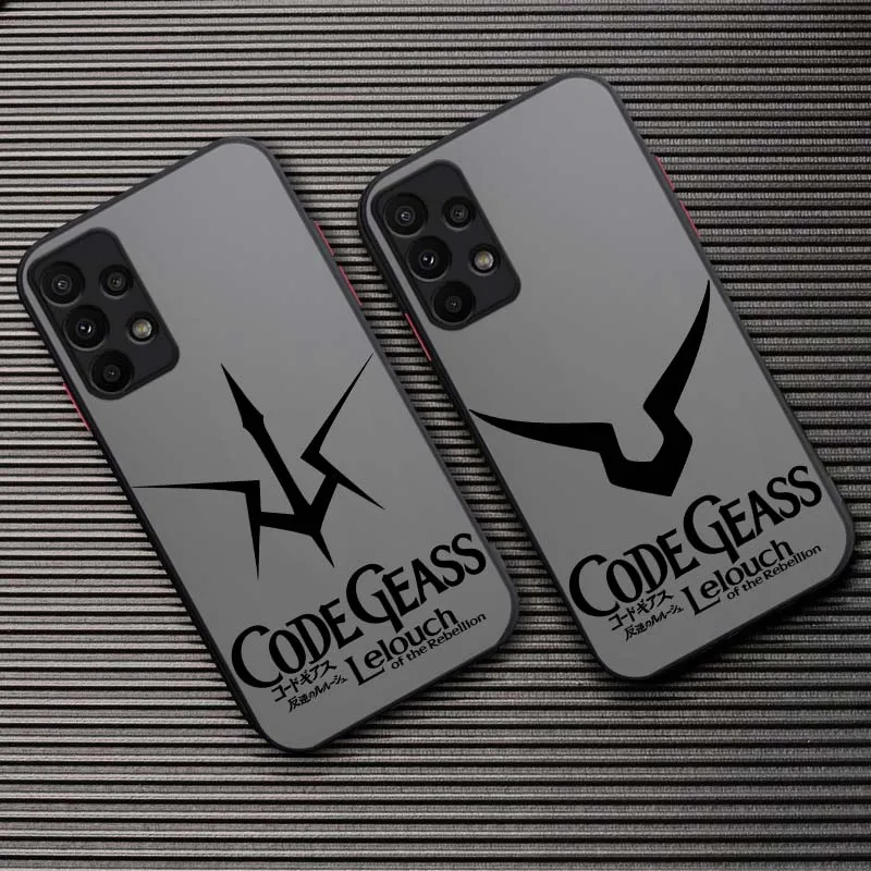 Anime CODE GEASS Logo For Samsung Galaxy A25 A24 A20 A16 A15 A14 A13 A12 A11 A17 A06 A05 A04 A23 A22 A21S Phone Case Cover